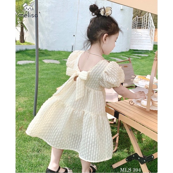 HTK- Váy xoè tay bồng Melisa size 12/18m-9/10y