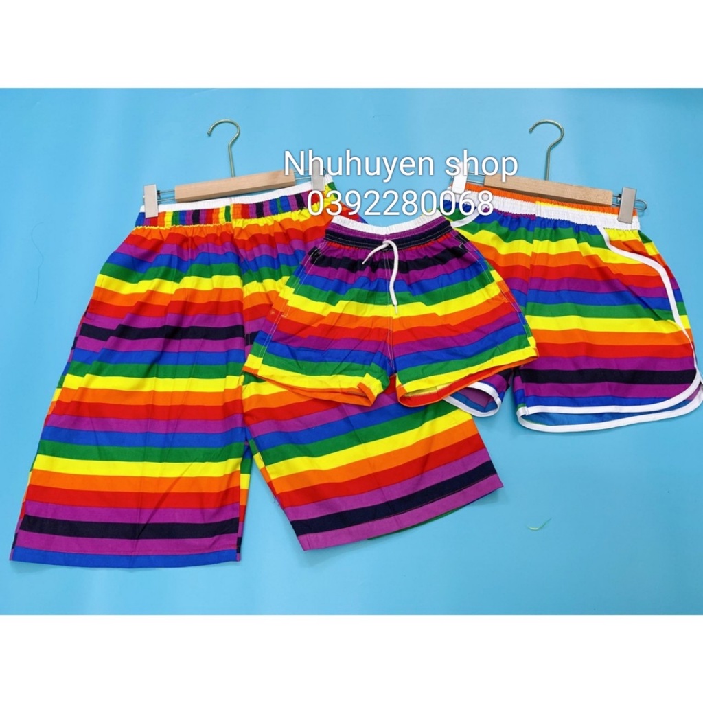 (chất kate thái 1 - kho HCM) quần cầu vồng đi biển, team - bộ hoa quả, trái cây big size- chuyên sỉ lẻ - nhuhuyen shop