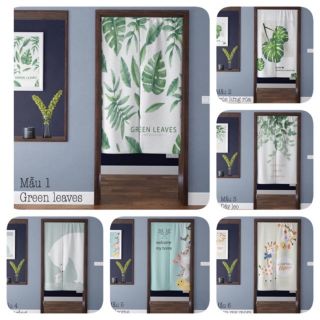 Rèm cửa IN HOA kiểu Nhật loại 2 mảnh(bao gồm thanh treo rèm)