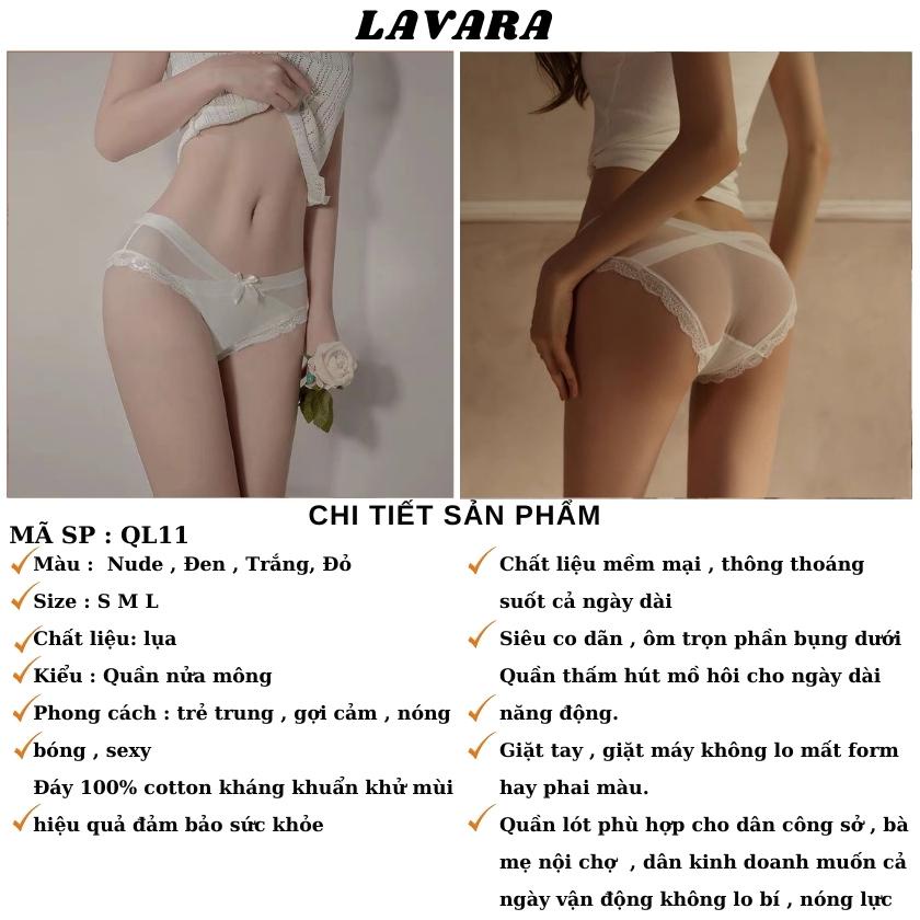 Quần lót nữ phối ren cạp chéo mêm mại gợi cảm sexy quyến rũ LAVARA QL11-2