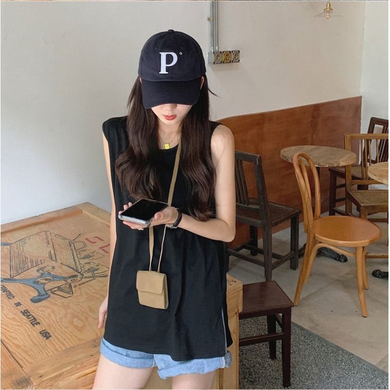 Áo ba lỗ nữ form rộng trơn basic - Áo tank top 3 lỗ unisex sát nách dáng rộng trùm mông