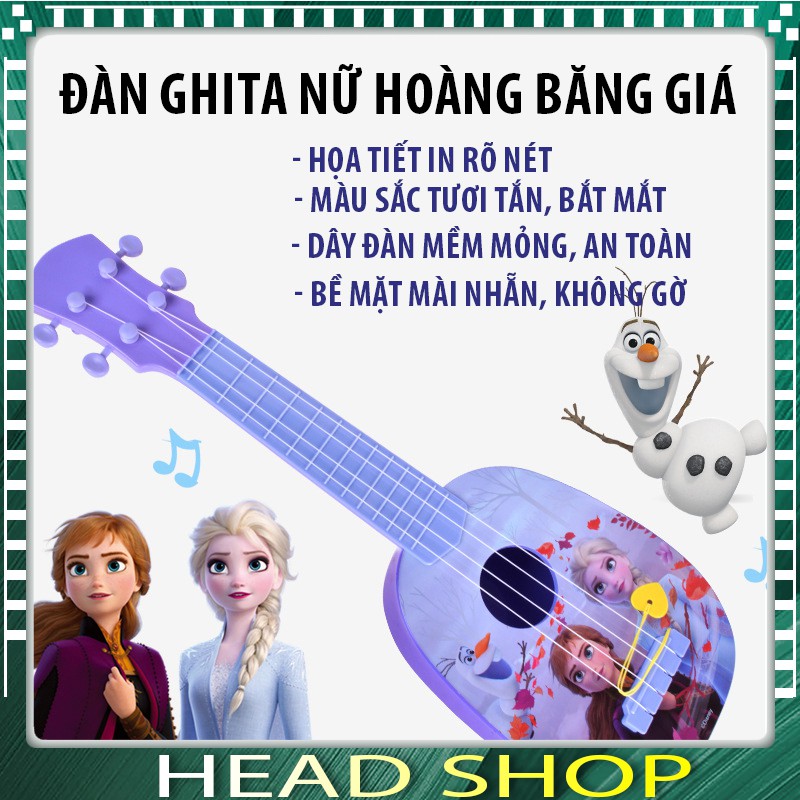 ĐÀN GHITA HÌNH NỮ HOÀNG BĂNG GIÁ, ĐỒ CHƠI ĐÀN GHITA DÂY CÔNG CHÚA ELSA HEADSHOP