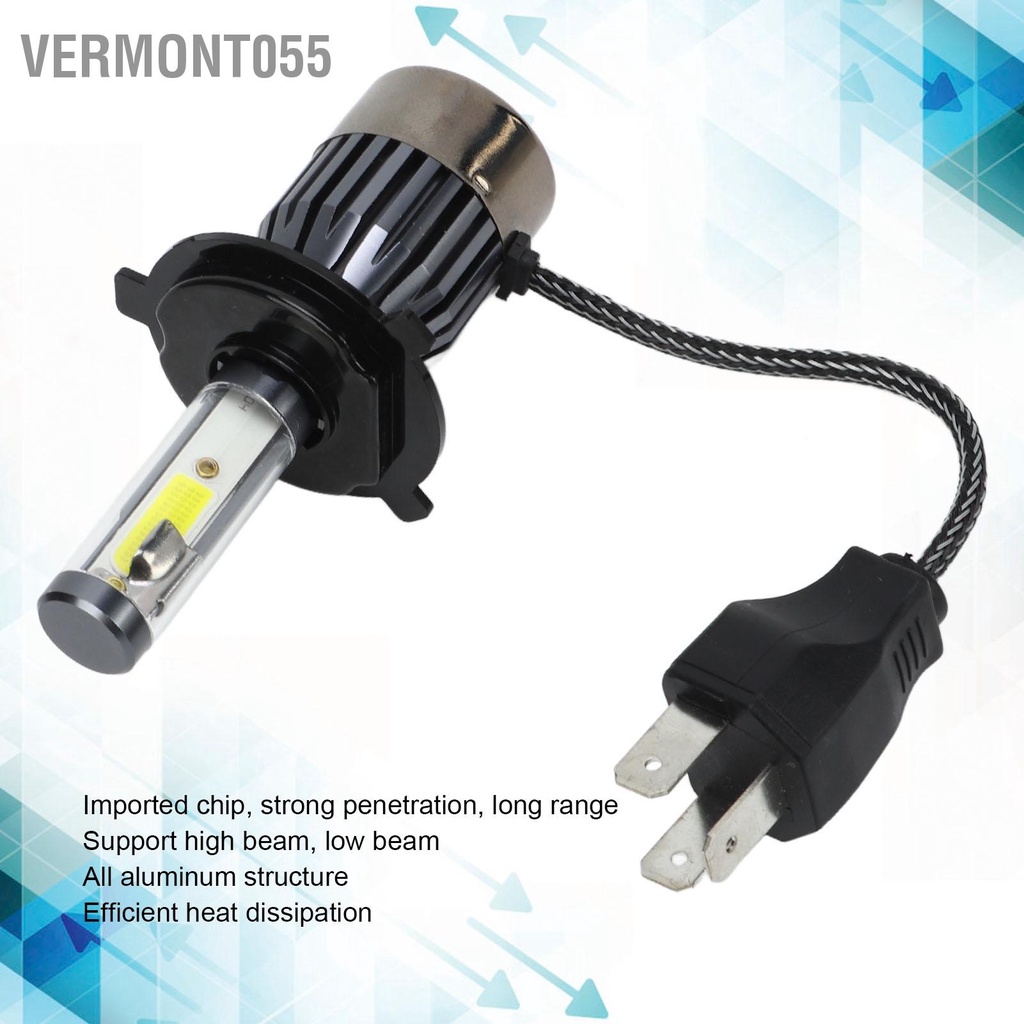 Có thể bán buôn Bóng đèn pha xe máy 30W 12V 4000LM Cao thấp Chùm sáng siêu LED chống thấm nước Vermont055 Hàng giao ngay