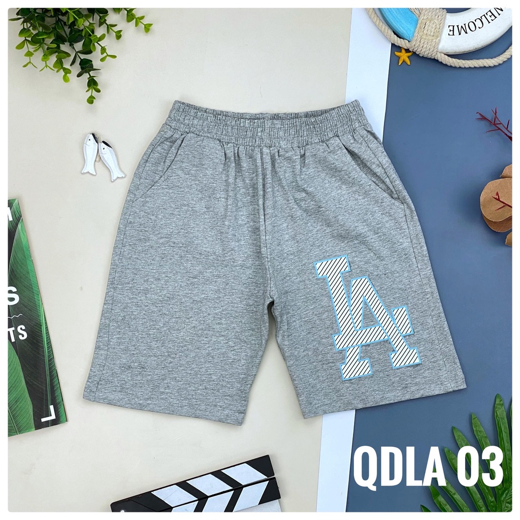 Quần cotton bé trai LITIBABY, in chữ LA, size đại 8/16 tuổi