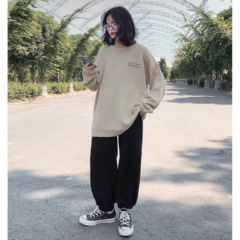 Quần jogger nữ bo gấu trơn vải thun da cá, quần bom ống rộng nữ nỉ dáng rộng Q12(có ảnh thật)