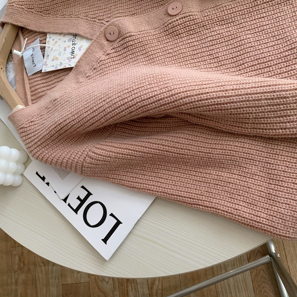 Áo Cadigan Len Dày Mùa Đông Hàng Thiết Kế Thời Trang