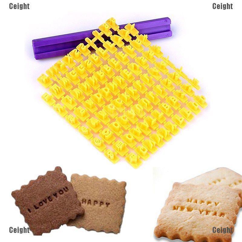 Set khuôn cắt tạo hình cho bánh quy hình chữ cái và chữ số