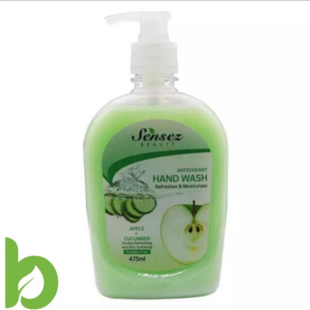 Nước rửa tay dưỡng da, diệt khuẩn Sensez Beauty 475ml (Hương táo)