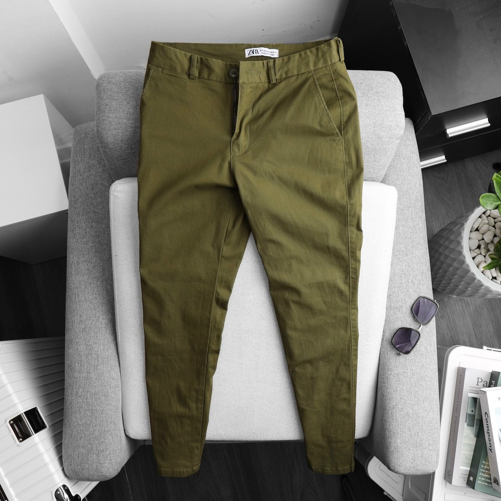 Quần Kaki nam Form Slim Fit Z-ARA - Chất Vải Kaki Cotton cao cấp co giãn Fom dáng trẻ trung năng động