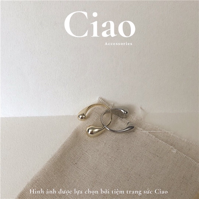 [HOẢ TỐC 1H] Nhẫn mạ bạc S925 thiết kế hoạ tiết hình học phong cách trendy Ciao accessories