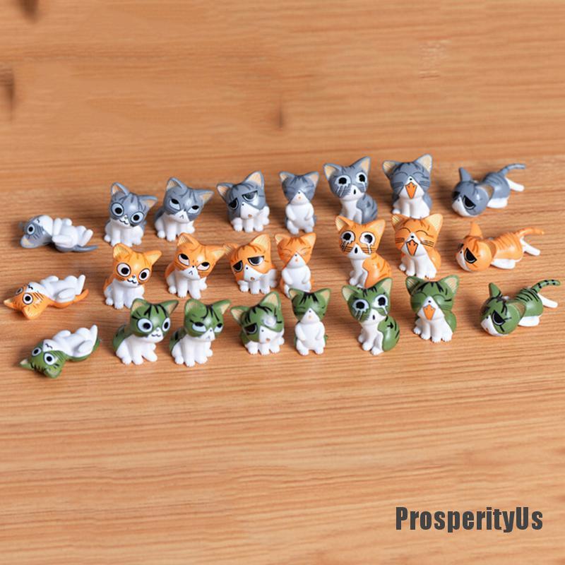 Bộ 8 Tượng Mèo Phô Mai Dễ Thương