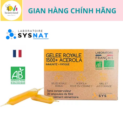 Sữa Ong Chúa Laboratoire Sysnat 1500mg Organic nội địa Pháp