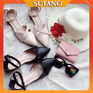 [Sale 50%] Giày sandal dây chéo gót cao 2cm sang trọng hot nhất 2019 [form rộng 1 size]