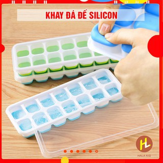 KHAY LÀM ĐÁ SILICON CÓ NẮP TRÁNH BỊ MÙI TỦ LẠNH