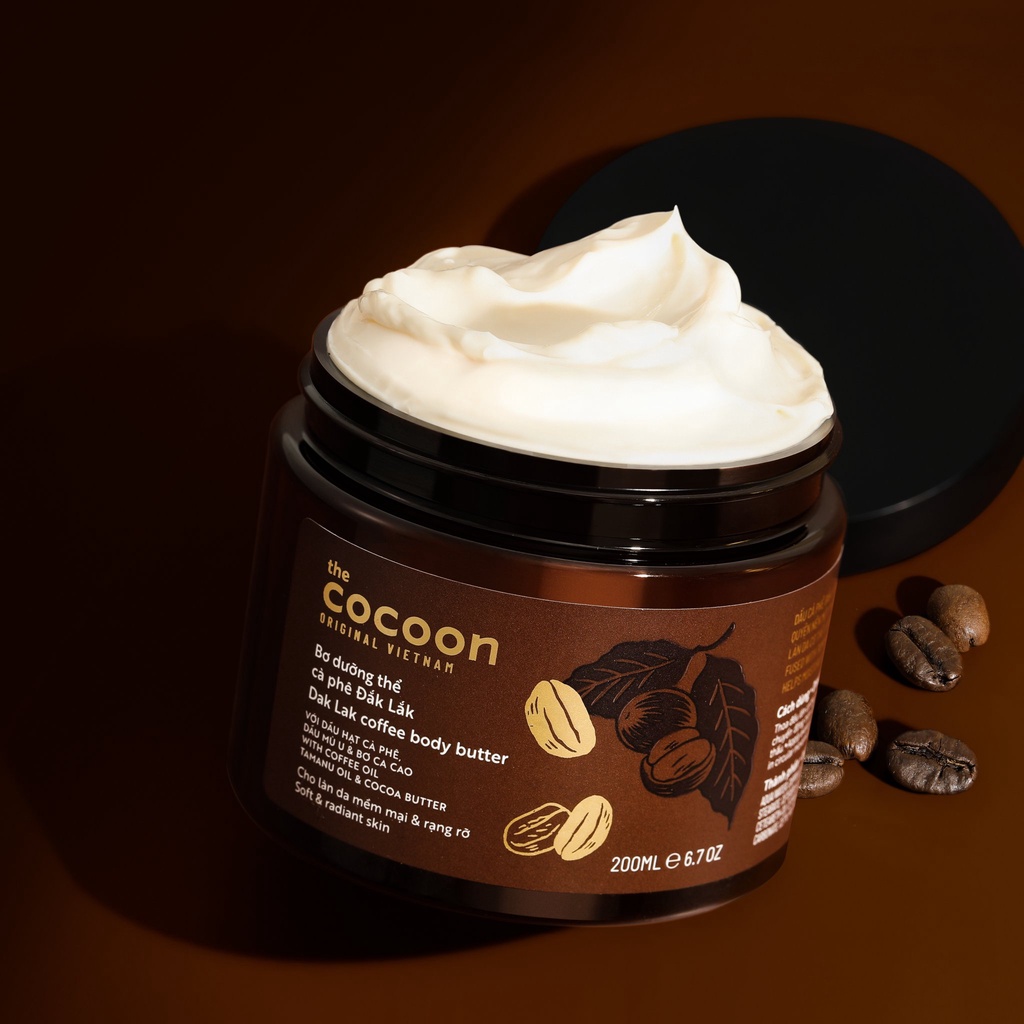 Bơ Dưỡng Thể Cà Phê Đắk Lắk Cocoon 200ml