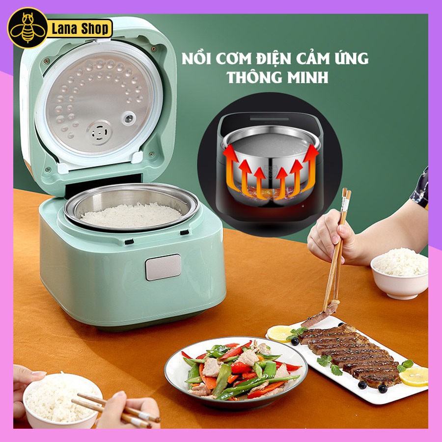 [HÀNG NỘI ĐỊA] Nồi cơm điện cảm ứng thông minh, nồi cơm điện mini đa năng 2,6L cao cấp - Dùng cho 2-5 người ăn !