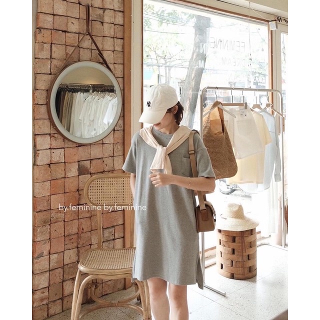 Đầm suông thun gân dày dặn cực đẹp