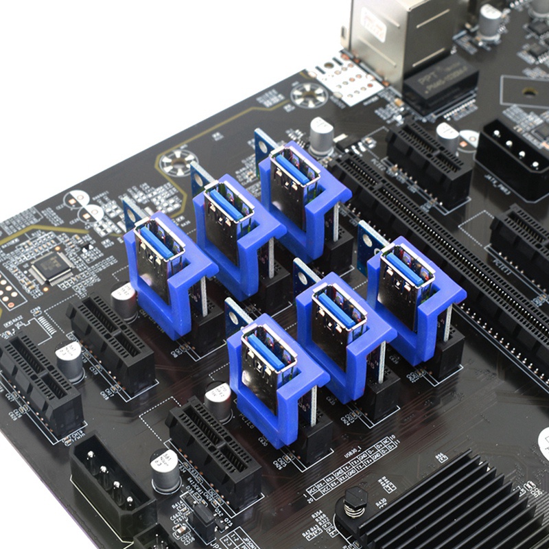 Bộ 10 Dây Cáp PCIE 1X 16X Mở Rộng Cho Thẻ Mining ETH BTC Riser Black Đen