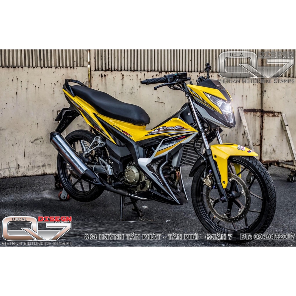 Tem Rời SONIC 150 Vàng Trắng - decalq7