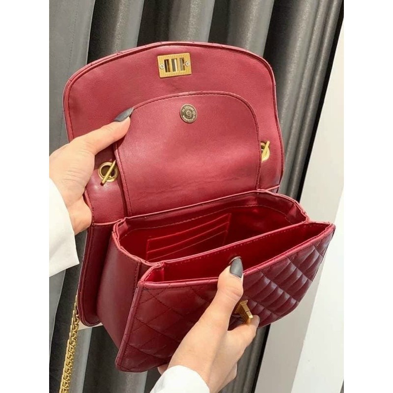 💼[ẢNH THẬT]  Túi xách đeo chéo CNK trám 3 ngăn  đựng, size 20cm siêu xinh, túi xách cao cấp, túi xách giá rẻ