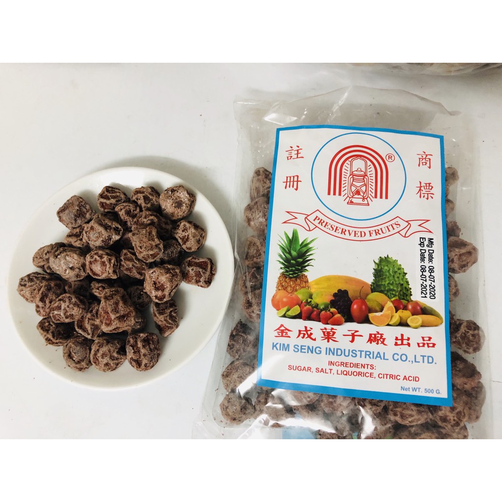 500g xí muội mặn có hạt làm nước, ăn vặt