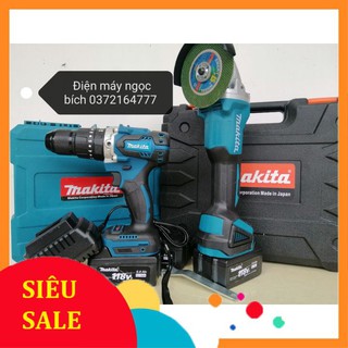 Combo máy mài pin và máy khoan pin mkt 118v