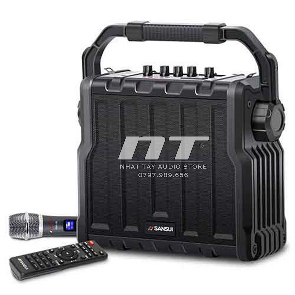 Loa karaoke mini xách tay cao cấp Sansui SS4-06, loa di dộng du lịch nhỏ gọn hát karaoke hay giá rẻ
