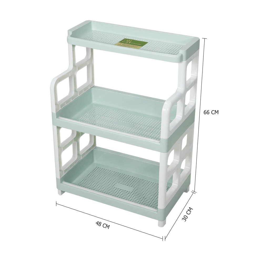 HomeBase API Kệ nhựa 2 tầng Eco Thái Lan W30xD48xH66cm màu xanh lá