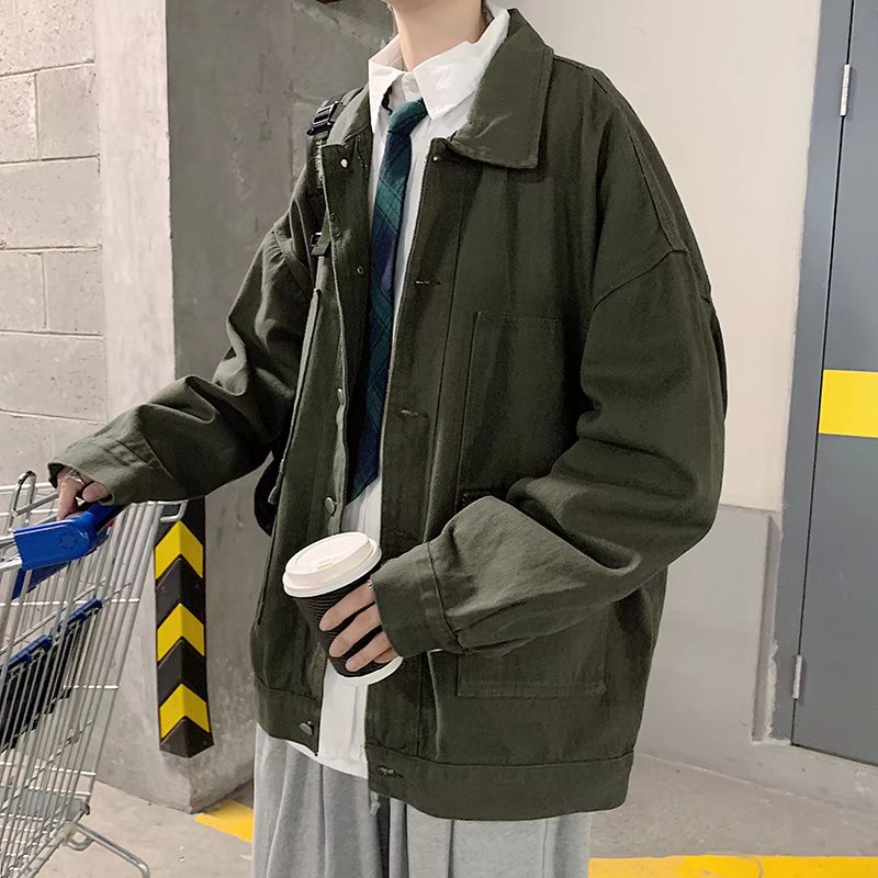 Áo khoác nam dài tay cổ tròn phong cách Hàn Quốc trẻ trung