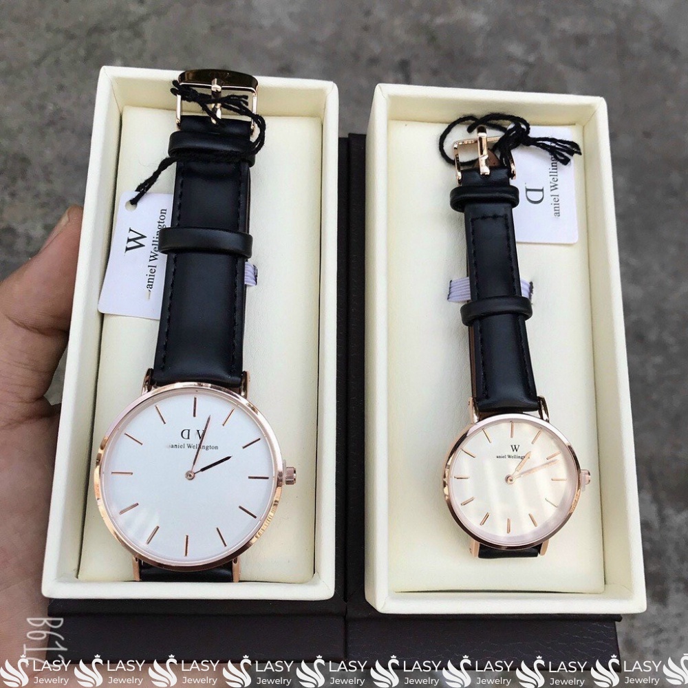 Đồng hồ nam nữ,đồng hồ cặp DVV dây da cao cấp thiết kế sang trọng trẻ trung nhất full cặp