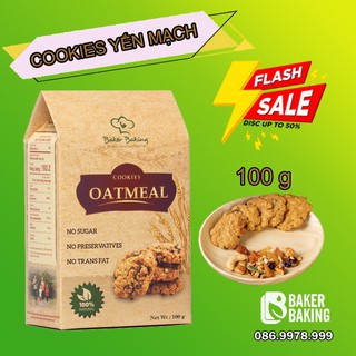 Bánh ăn kiêng giảm cân ❤️FREESHIP❤️Bánh Quy Yến Mạch, không đường, bữa ăn vặt tiện lợi cho mọi lứa tuổi, KL 100g