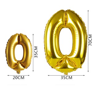 Bóng bay số (cột bóng số ) và bóng chữ cái tên màu vàng bạc size 40cm - 65cm tuỳ chọn