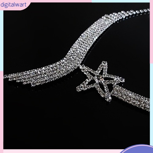 Bộ trang sức vòng cổ bông tai đính đá phong cách sang trọng cho nữ