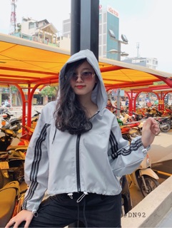Áo khoác dù 3 sọc lửng