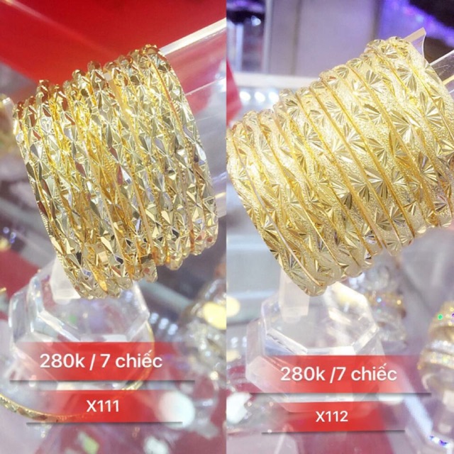 Bộ vòng ximen xi vàng 24k cao cấp X111