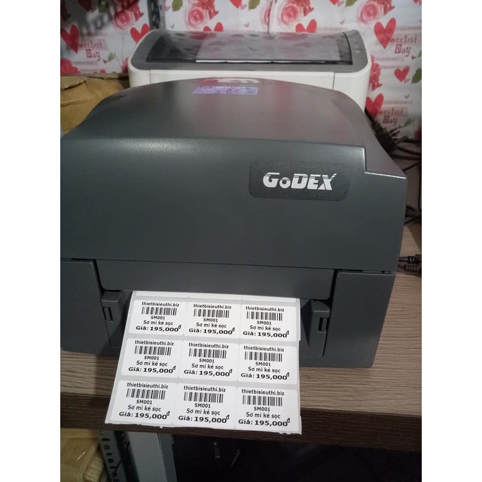 Máy in tem mã vạch Godex G500 in tem mã vạch cho siêu thị, minimart, shop thời trang