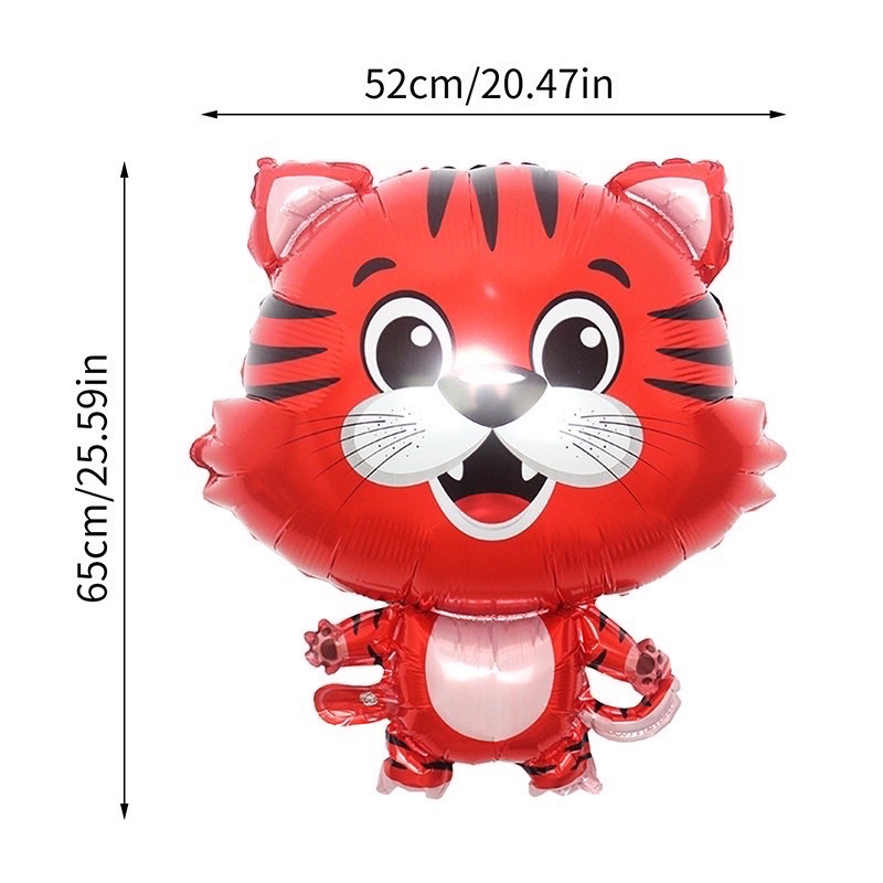 (CỠ TO) Bong Bóng Hình Con Hổ Trang Trí Sinh Nhật Tiệc Tùng