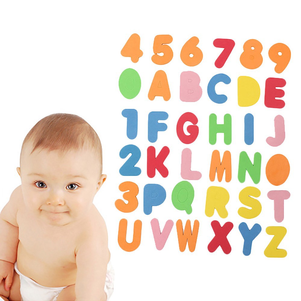 Bộ chữ cái và số bằng xốp mềm dành giúp bé học hỏi