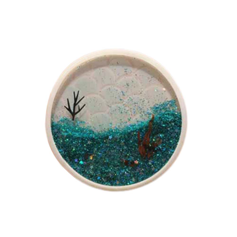 Acrylic coaster PVC coaster marine fish scale coaster quicksand insulation mat dining table coaster