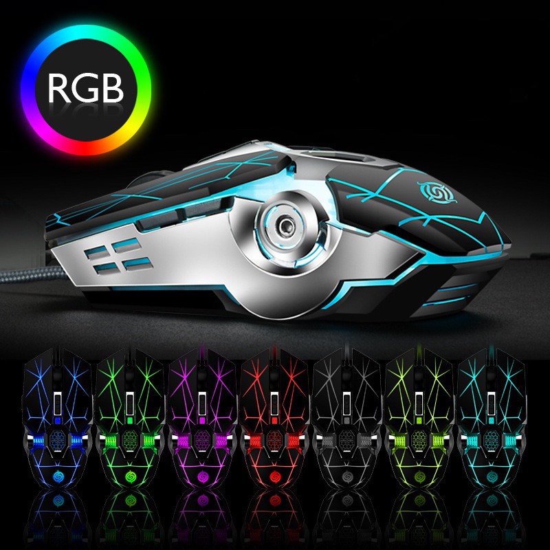 Chuột Gaming Siêu Khủng Esports Q7 Super Gaming Kiểu Dáng Siêu Độc Lạ, Led RGB Tự Đổi Màu | BigBuy360 - bigbuy360.vn