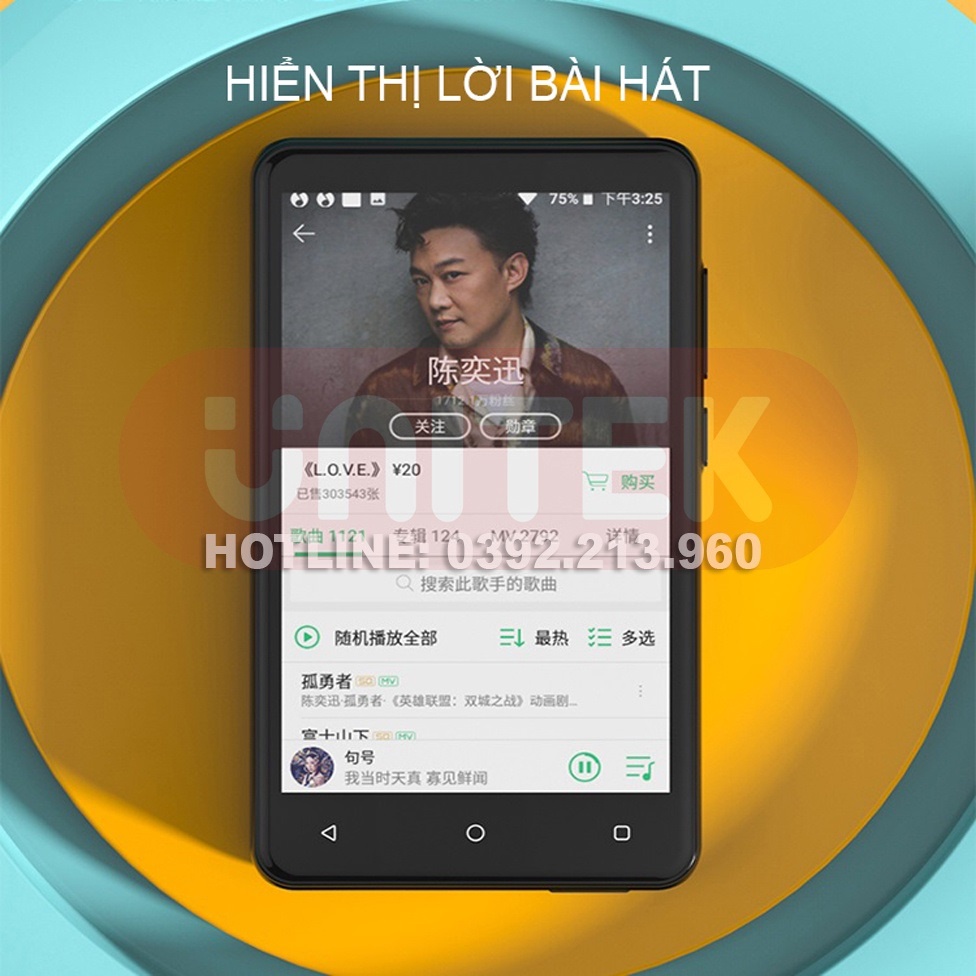 (Hỗ Trợ Tiếng Việt) Máy Nghe Nhạc Ruizu H11: Android MP4 Màn Hình Cảm Ứng 4.0 Inch Kết Nối Bluetooth WiFi  Bộ Nhớ 16GB