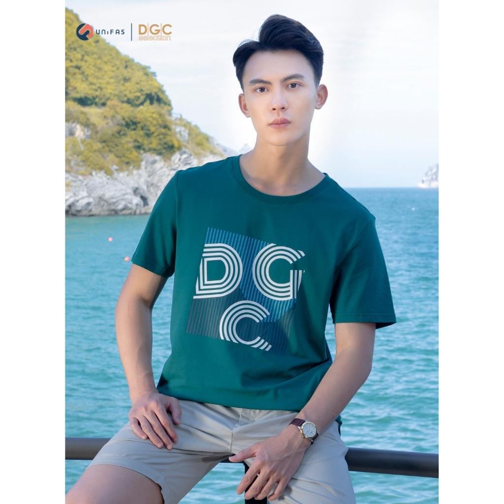 Áo thun nam DGCs ngắn tay họa tiết chữ in, chất liệu thấm hút mồ hôi tốt SATBA06M