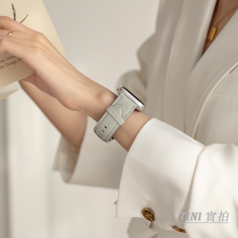 Dây Đeo Bằng Da Có Khóa Kim Loại Cho Đồng Hồ Apple Watch Series 8 7 6 5 4 3 2 1 SE S8 Ultra iwatch7 45mm 38/41/40/42 44mm
