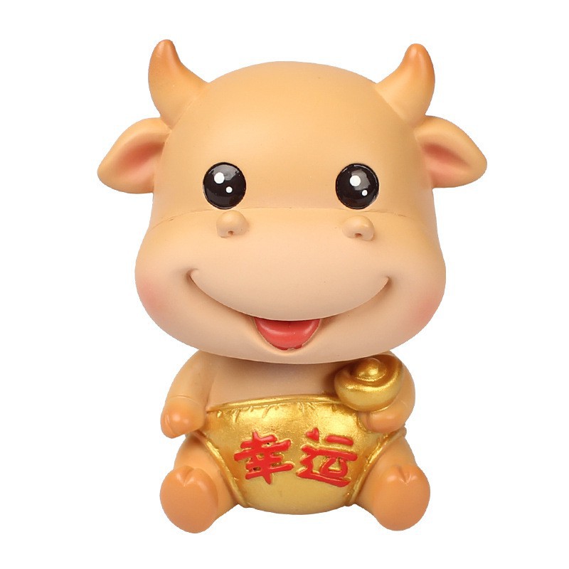 phụ kiện trang trí bánh kem [MIỄN SHIP❤️] bé trâu yếm đỏ