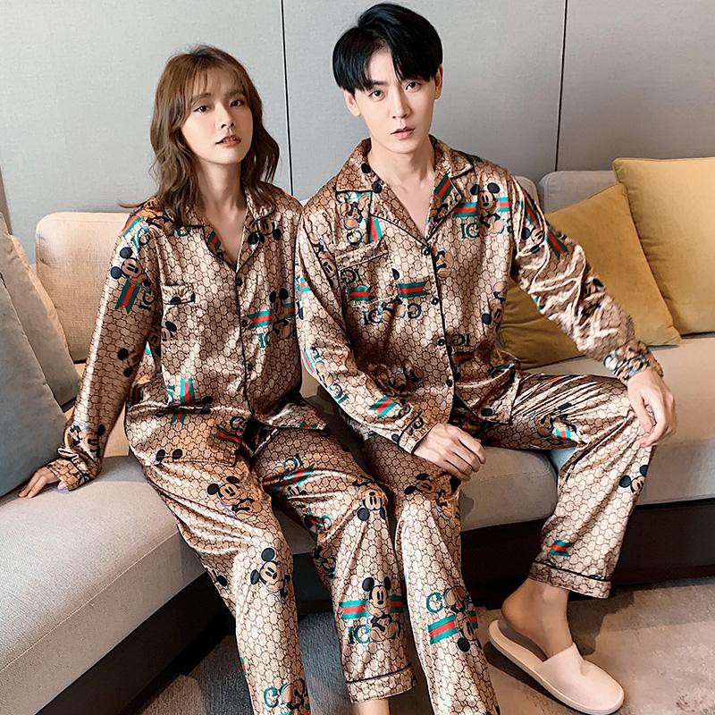 Đồ đôi pijama nam nữ lụa bóng 716