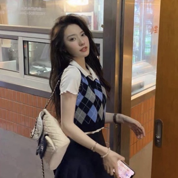 Áo Len Gile Nữ GUMAX Quảng Châu, Áo Gile Len Nữ Cổ Tròn Ulzzang Hàn Quốc Trẻ Trung Cá Tính | BigBuy360 - bigbuy360.vn