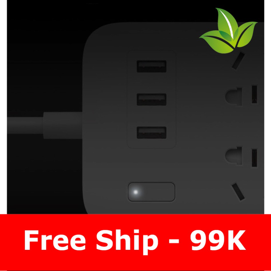 [Hàng Xịn] Ổ cắm Xiaomi ZMI Power Strip 6 cổng 2 USB CX05 - Ổ cắm điện Xiaomi Mi Power Strip 6 cổng 3 USB