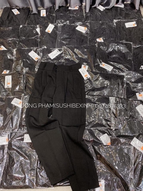 Quần baggy vải cạp cao 3 cúc(62)