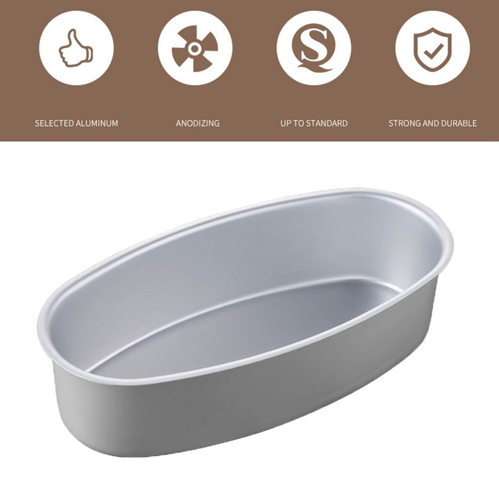 1 Khuôn Làm Bánh Hình Oval Bằng Hợp Kim Nhôm Chống Dính Nhiều Màu