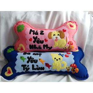 2 vỏ gối ôm hình khúc xương
